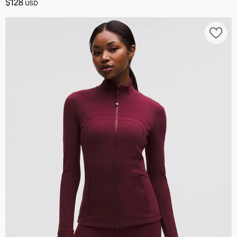 Lululemon Athletica Maroon Zip-Up Jacket